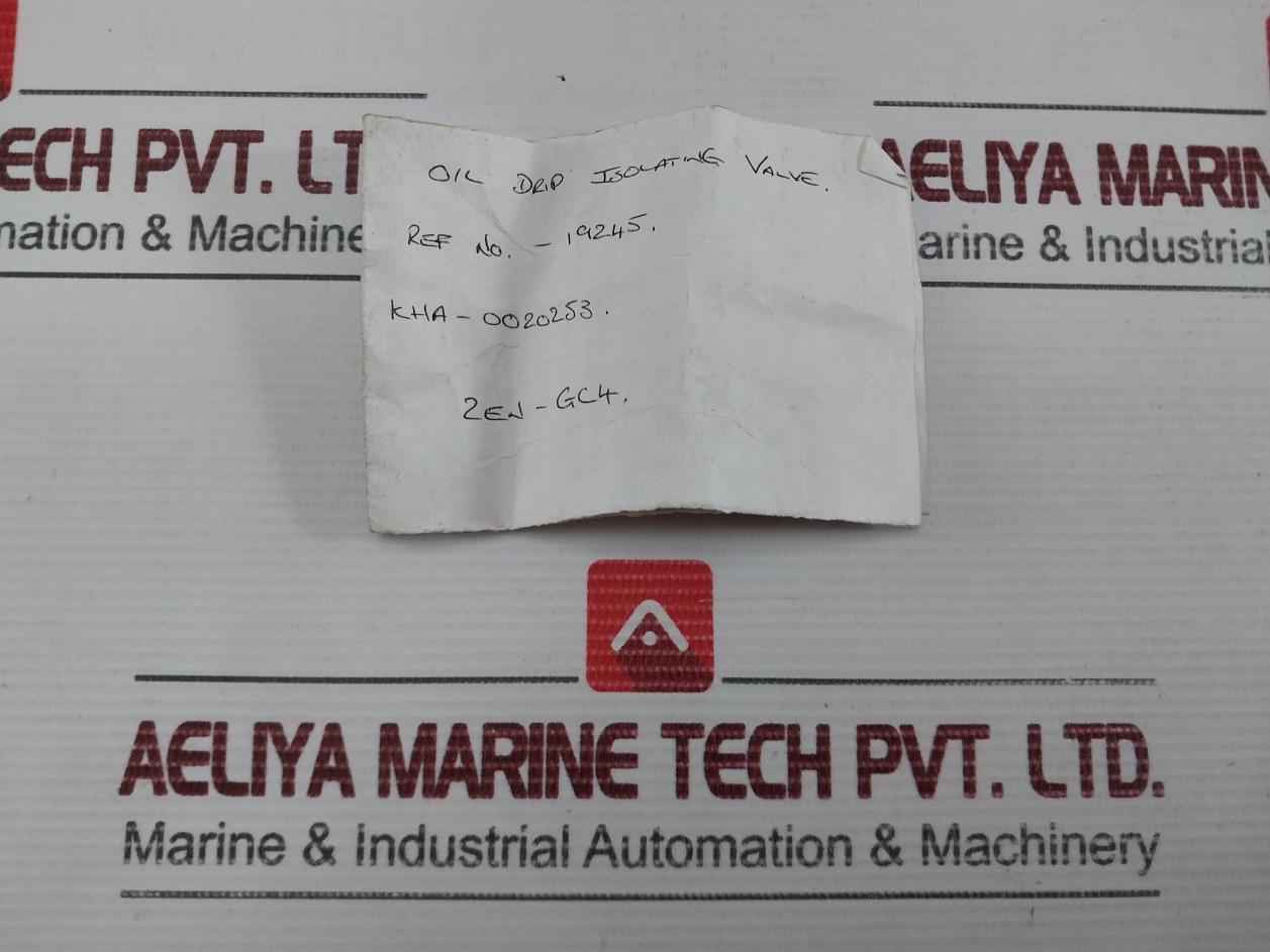 New Condition Oil Drip Isolating Valve 19245
