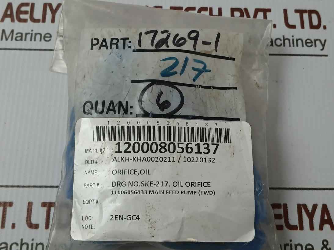New Condition Oil Orifice 17269-1