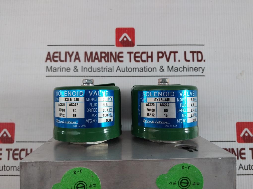 Sxl5-4Bl Nichiden Ac220V 50/60Hz Solenoid Valve
