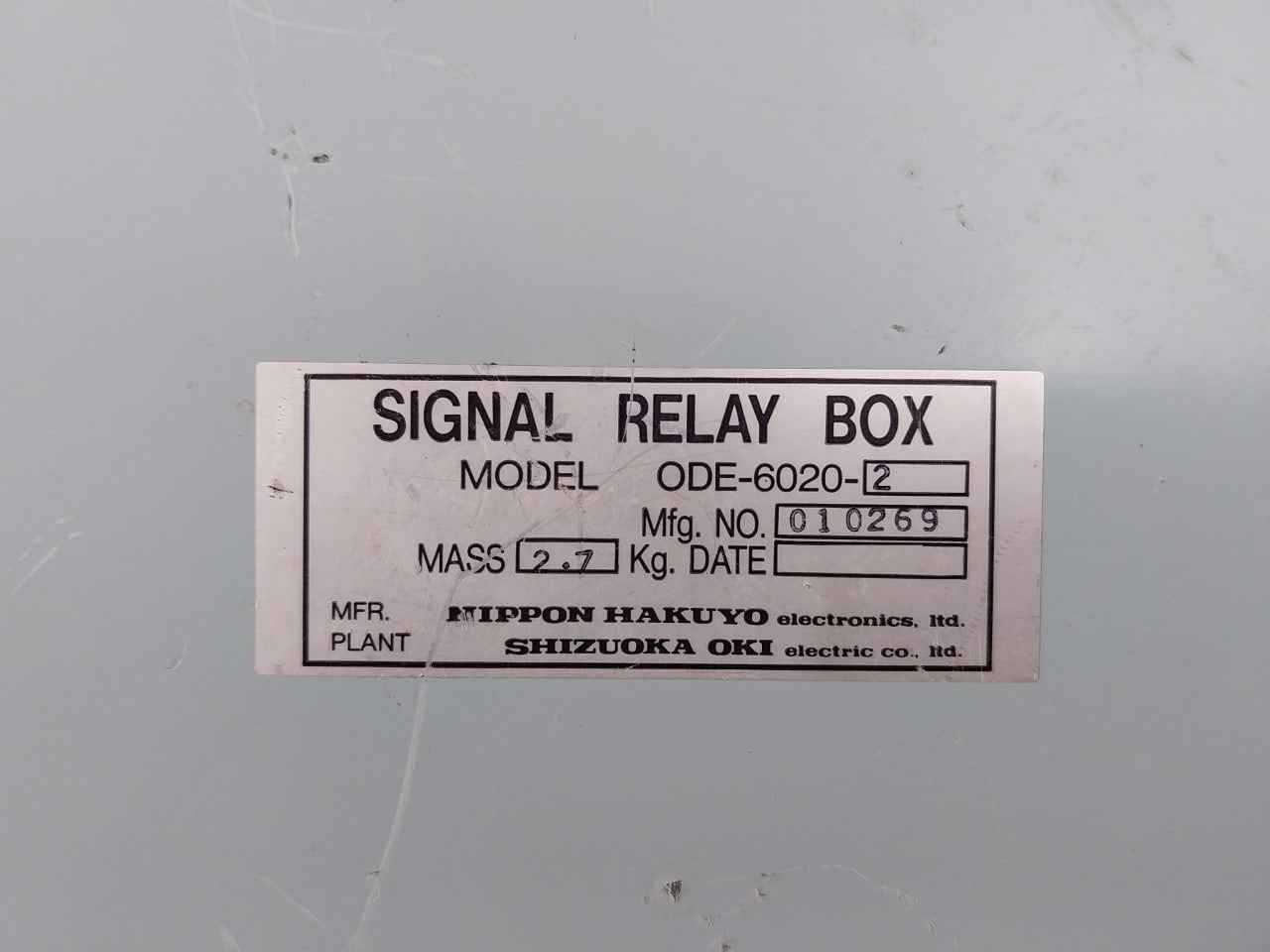 Nippon Ode-6020-2 Signal Relay Box Rb1153-3031
