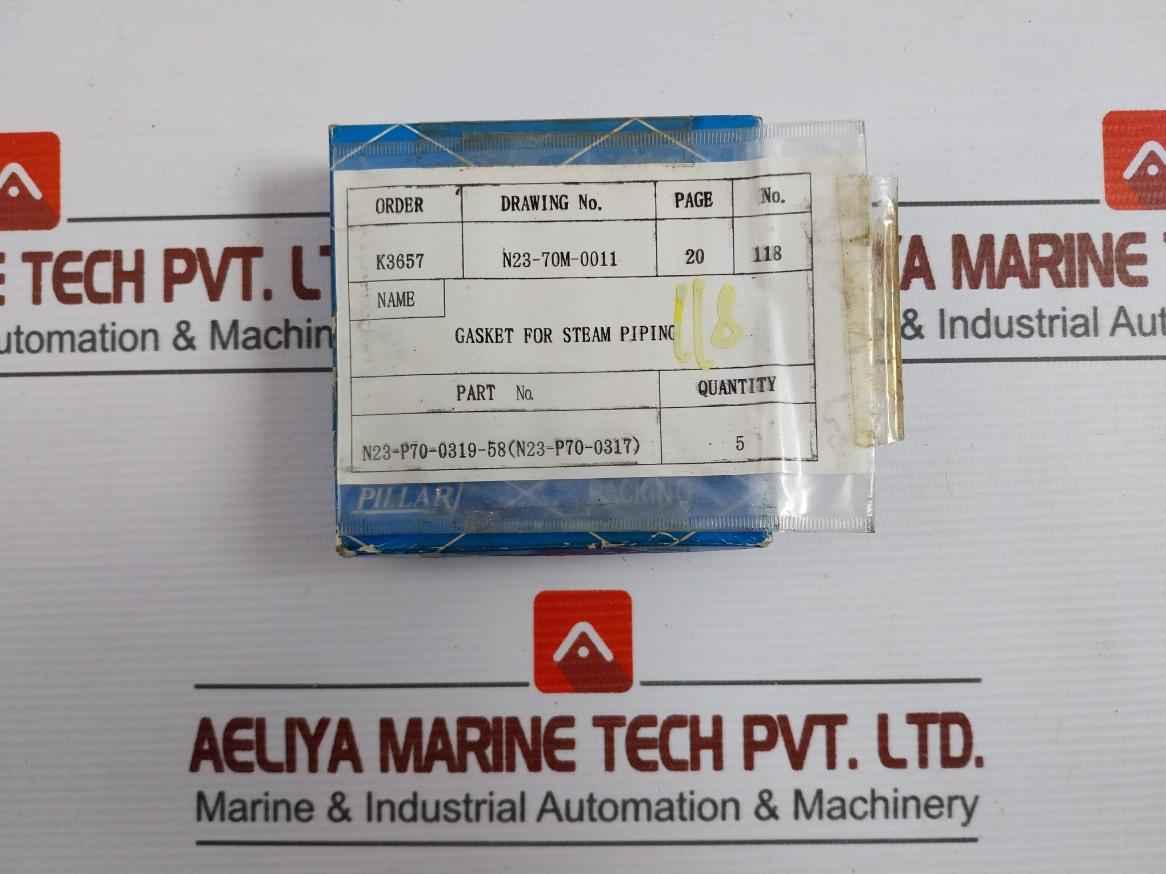 Nippon Pillar N23-p70-0319-58 Steam Piping Gasket 1 Box = 5 Pieces