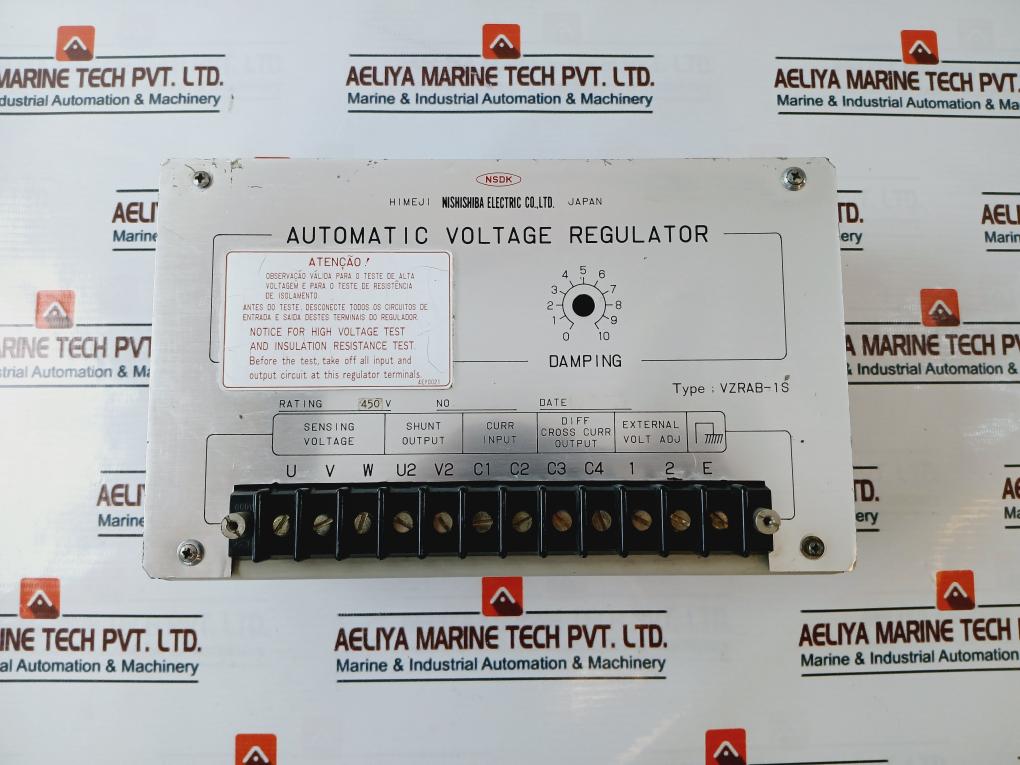 Nishishiba Electric Vzrab-1S Automatic Voltage Regulator 450V