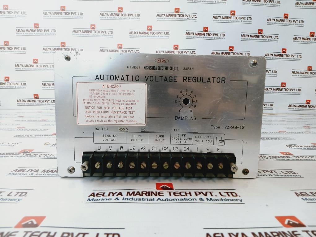 Nishishiba Electric Vzrab-1S Automatic Voltage Regulator 450V