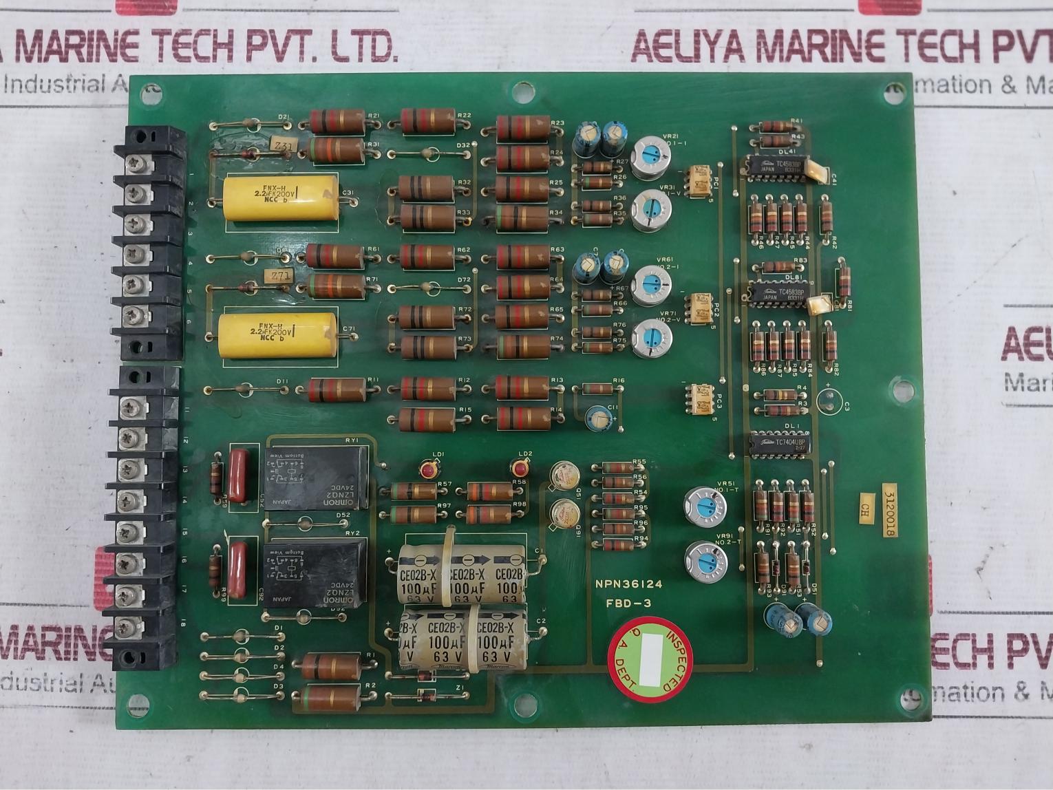 Nishishiba Npn36124 Printed Circuit Board 3120025 Ch
