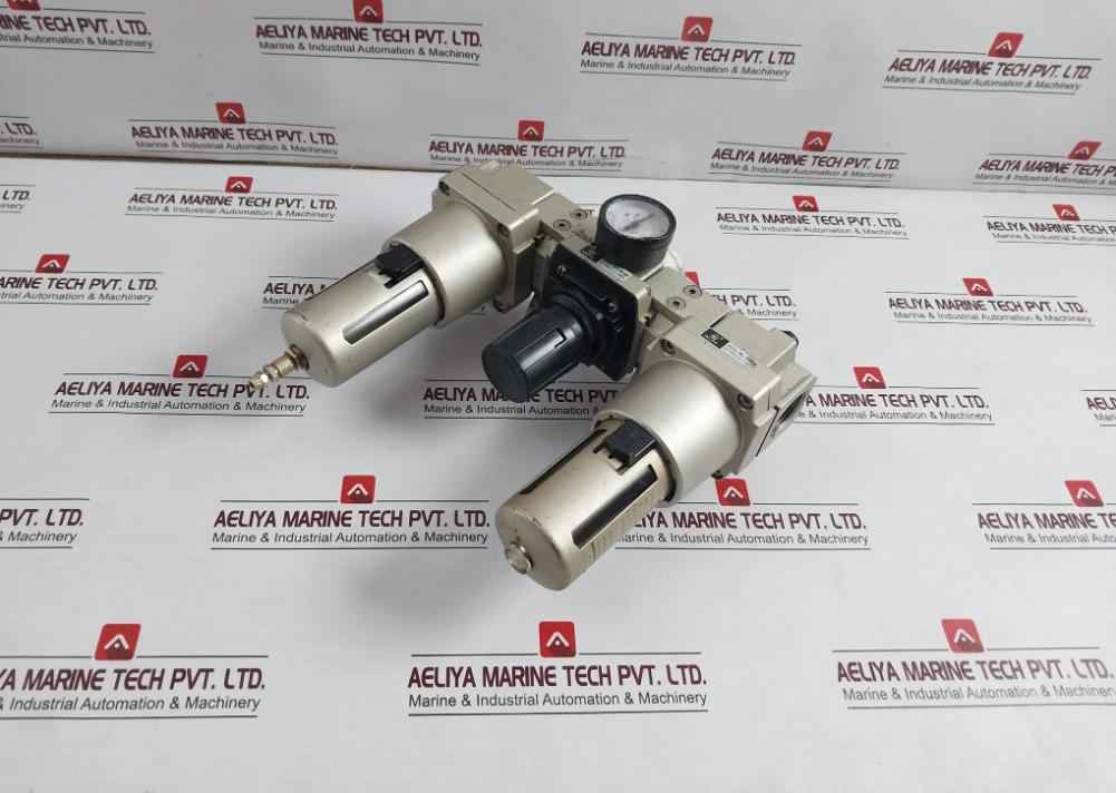 Nojpc Ar 5000 Pneumatic Filter Regulator Lubricator 0-150 Psi