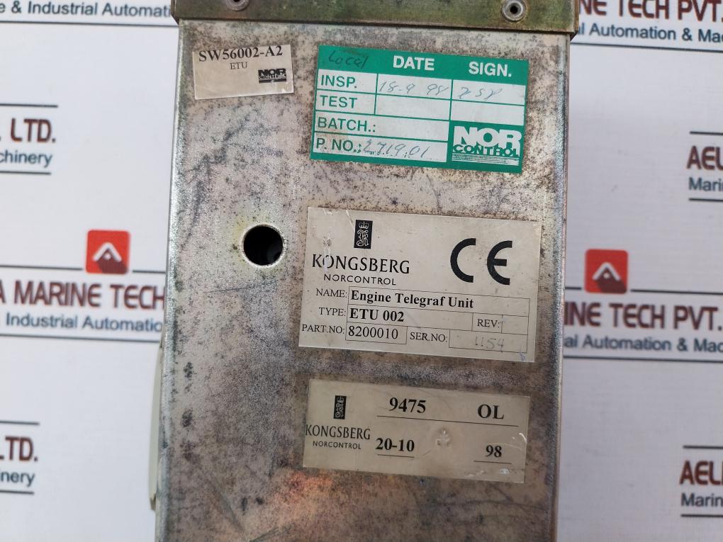 Nor Control Etu 002 Engine Telegraph Unit 8200010