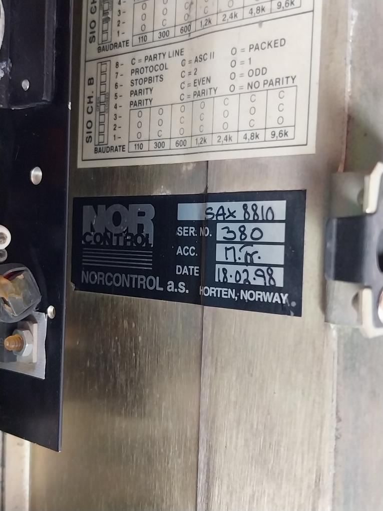 Norcontrol Signal Acquisition Unit Vt25-373-99/X9 Sax 8810
