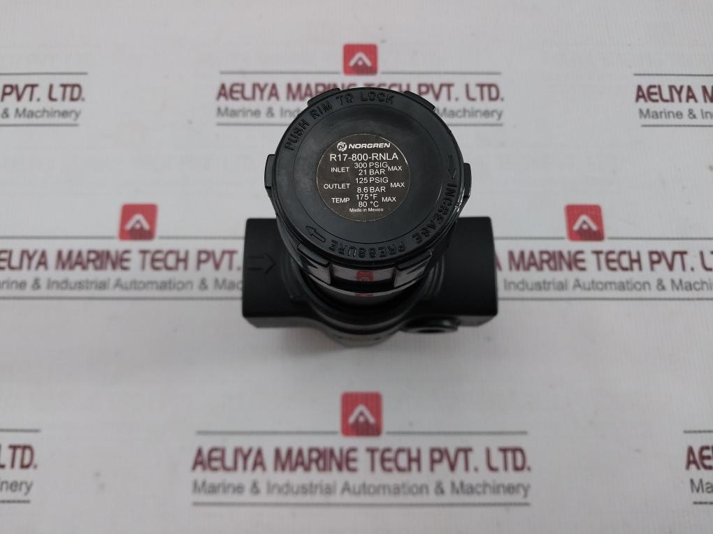 Norgren R17-800-rnla Air Pressure Regulator 21Bar Inlet 8.6Bar Outlet
