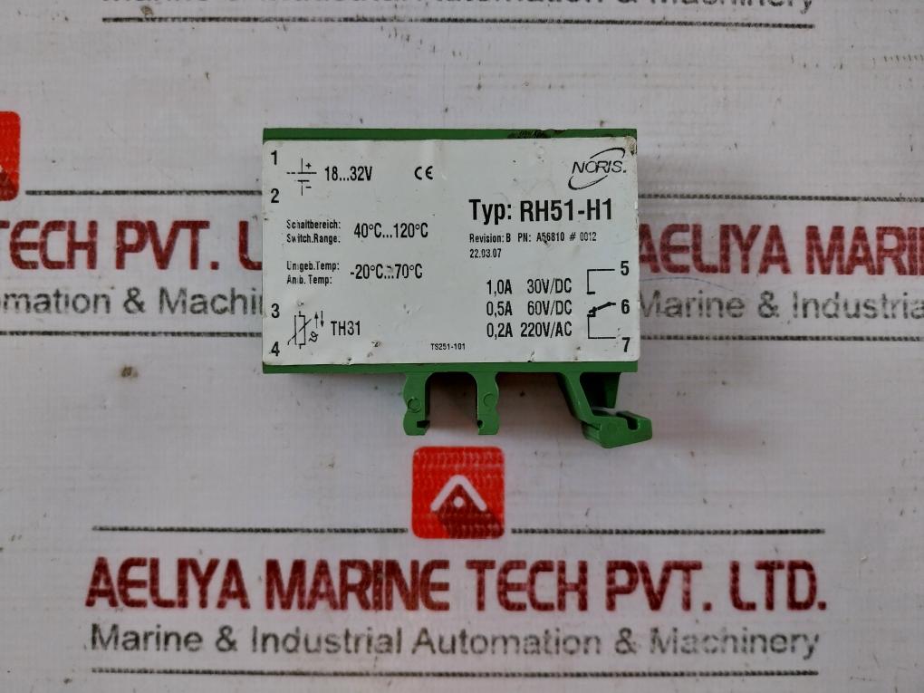Noris Rh51-h1 Limit Value Switch For Temperature Revision B 40c-120c 18-32v