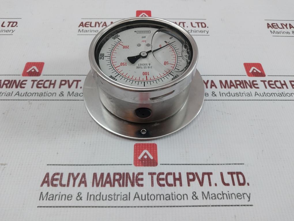 Noshok 0-200 Bar/0-3000 Psi Pressure Gauge