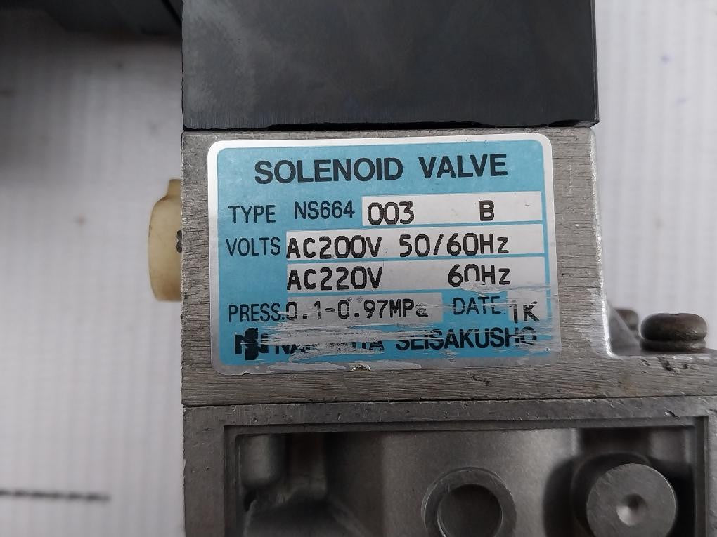 Ns664-003-B-2-Position-Solenoid-Valve-By-Nakakita-Seisakusho-Ac200v-50-60hz-8