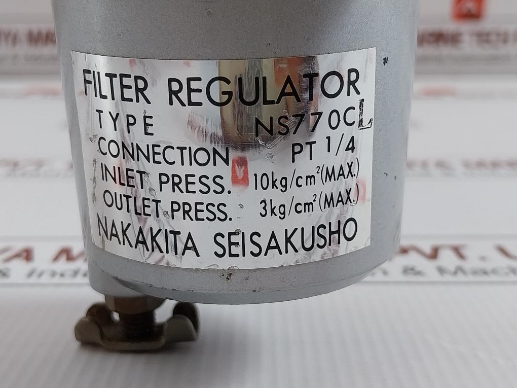 Ns770Cl Filter Regulator Nakakita Seisakusho Inlet Press-10Kg/Cm2 (Max)
