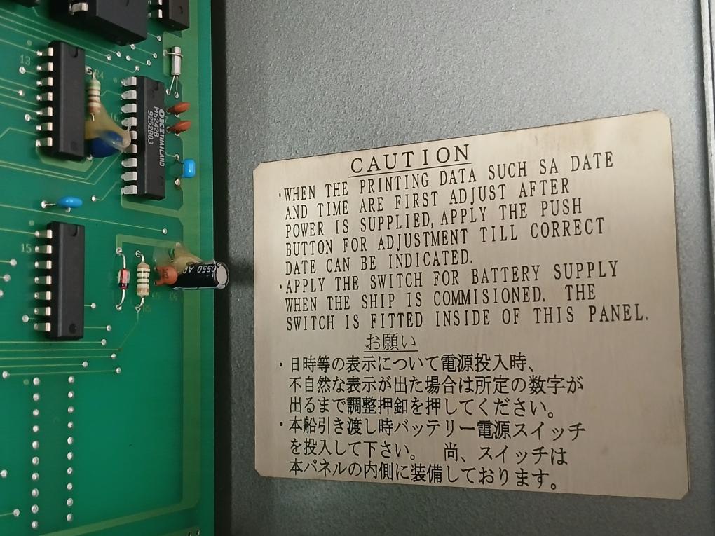 Nunotani Keiki Seisakusho Co. Electric Engine Telegraph Logger Vml-600 A7252