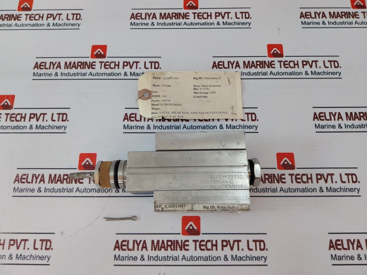 Oceaneering 100276 Shear Seal Valve 100281-b Rev.F