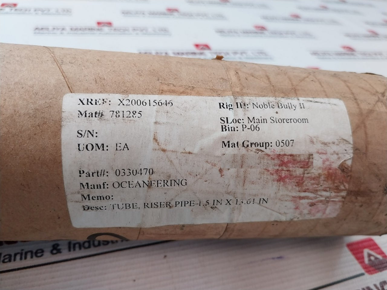 Oceaneering 0330470 Tube Riser Pipe 1.5 In X 13.61 In