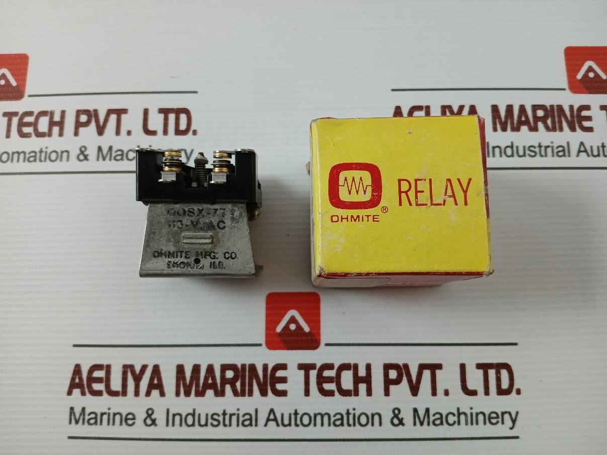 Ohmite Dosx-7T Relay Switch Industrial Control Dpdt 115 Vac