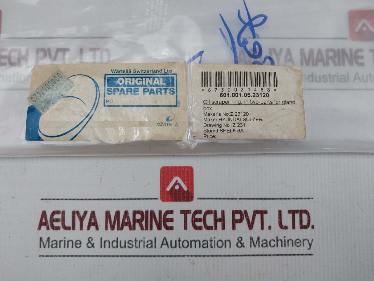 Oil Scraper Ring In Two-parts For Gland Box Set Hyundai-sulzer Sku 199797