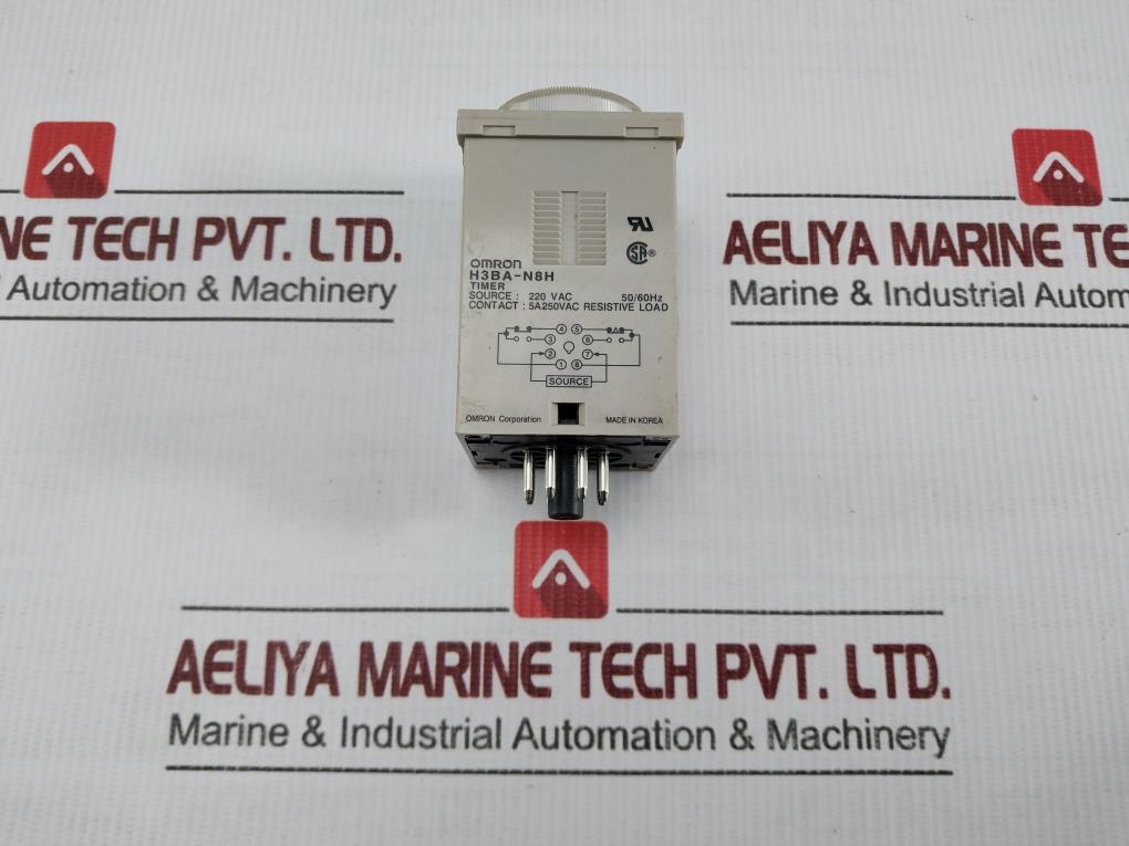 Omron 0 To 12 Sec,220Vac 50/60Hz Solid-state Timer H3Ba-n8H