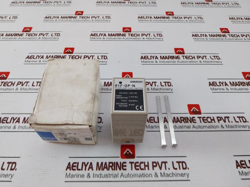 Omron 61F-gp-n Floatless Level Switch Pfc-n8 220Vac 3.5Va 50/60Hz 8Vac 250Vac/3A