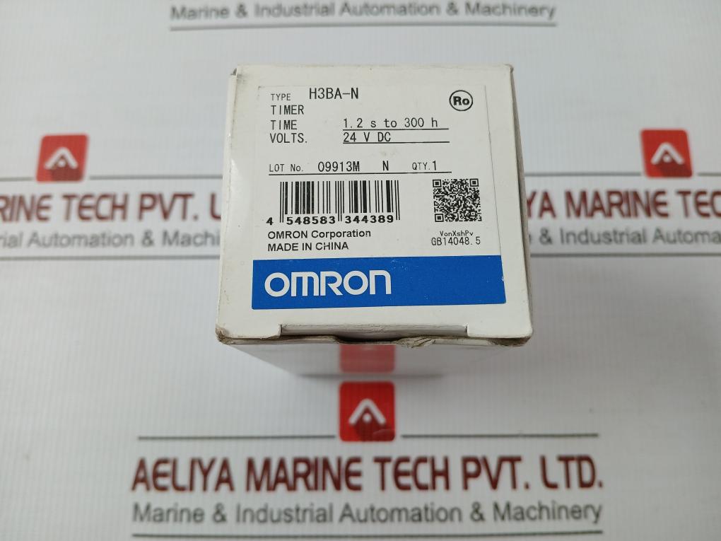 Omron Analog Timer Relay 24 Vdc 1.2Sec To 300Hr 5A H3Ba-n