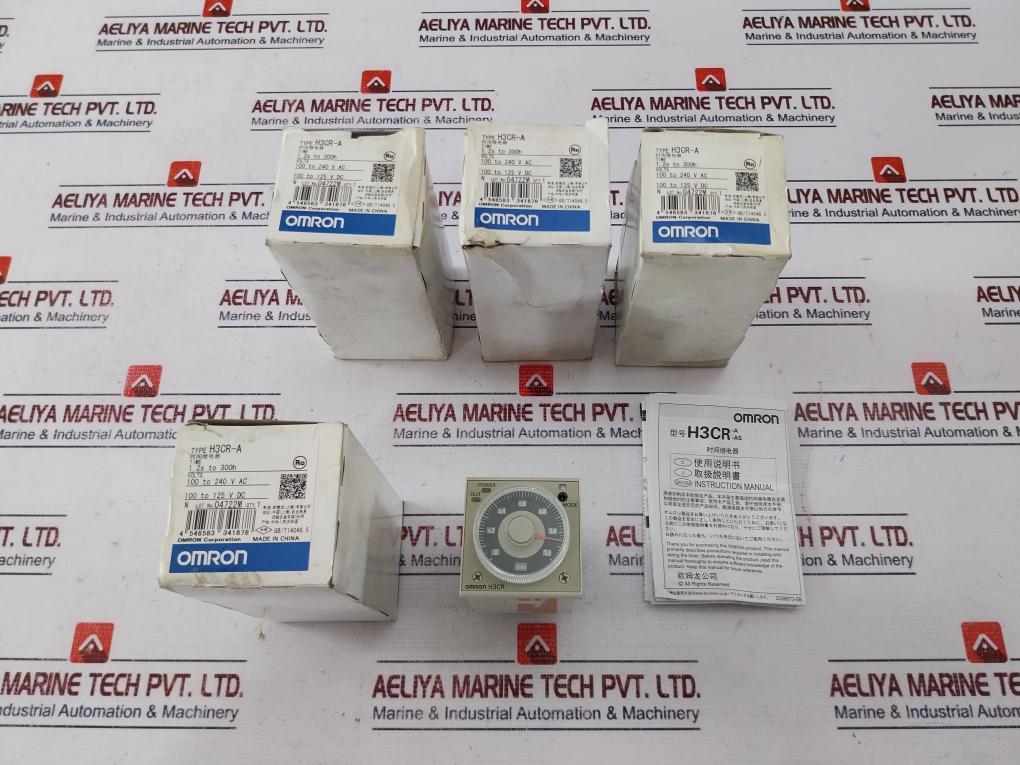 Lot of 4X Omron Corporation H3CR-A Timer Relay 100-240VAC/DC