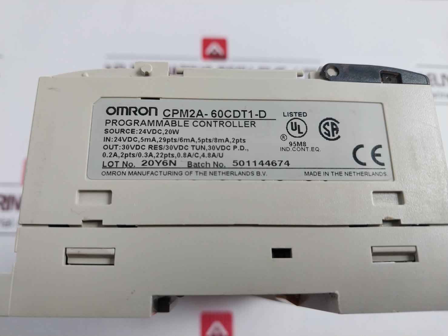 Omron Cpm2a-60cdt1-d Programmable Controller Unit 24vc, 20w