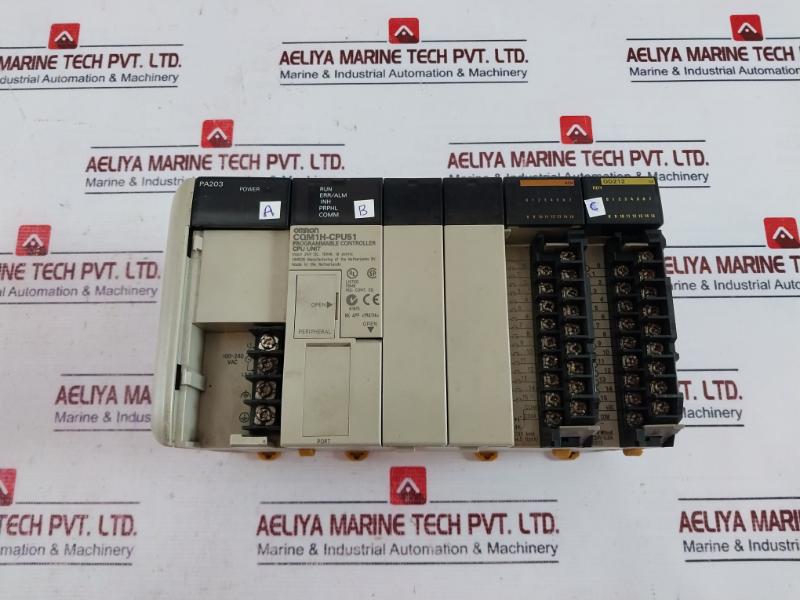 Omron Cqm1-pa203, Cqm1-od212, Cqm1H-cpu51 Module Rack