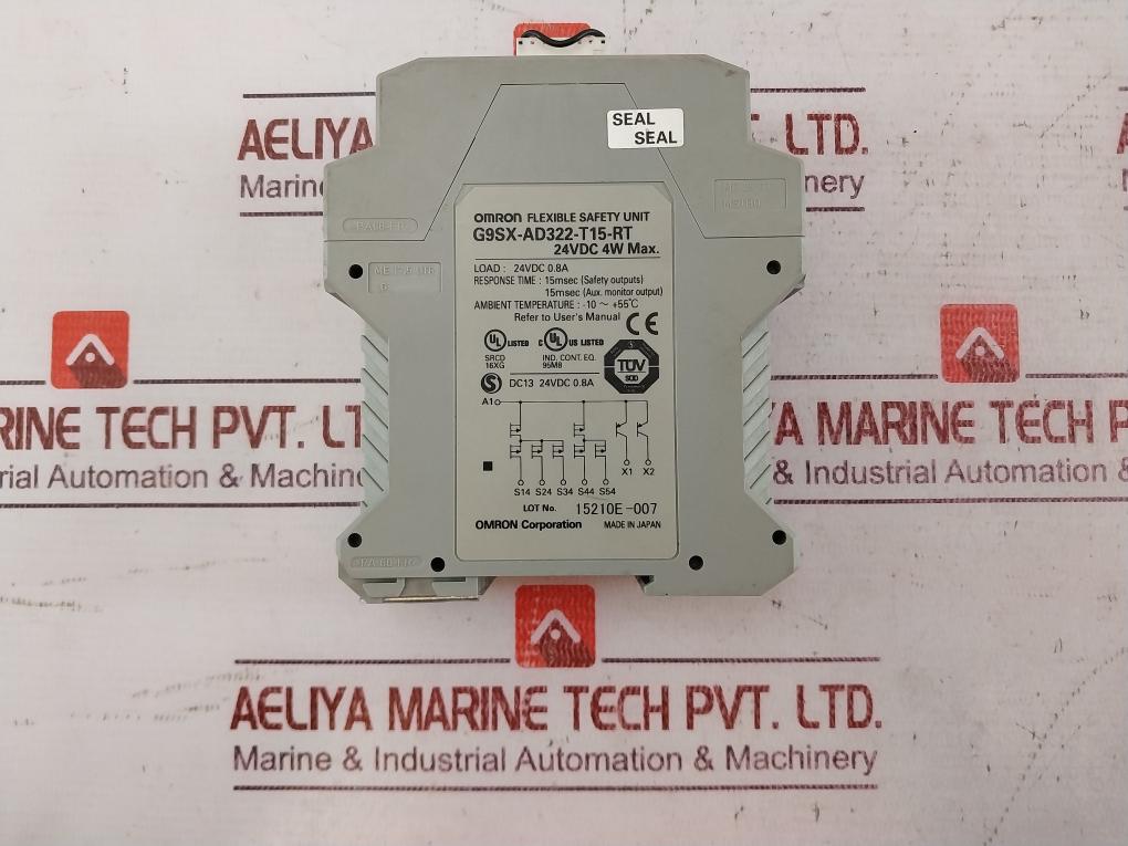 Omron G9Sx-ad322-t15-rt Flexible Safety Unit 24Vdc 4W 0.8A 15Msec