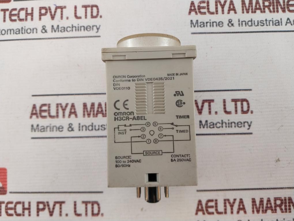 Omron H3cr-a8el Timer 5a 100-240v~ 50/60hz