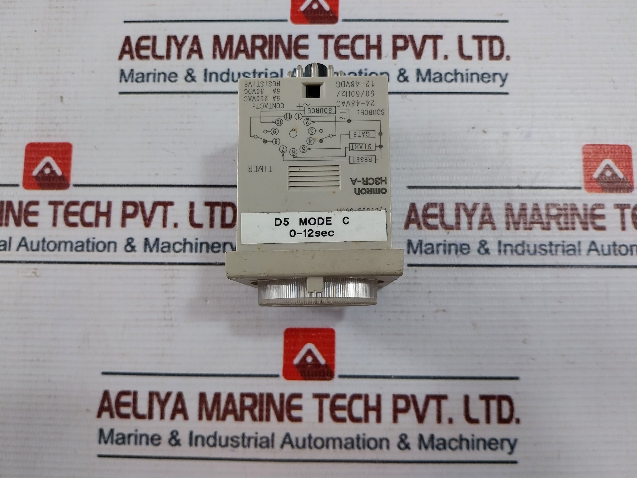 Omron H3Cr-a Timer With Base 5A 250V Ac 0-12 Sec