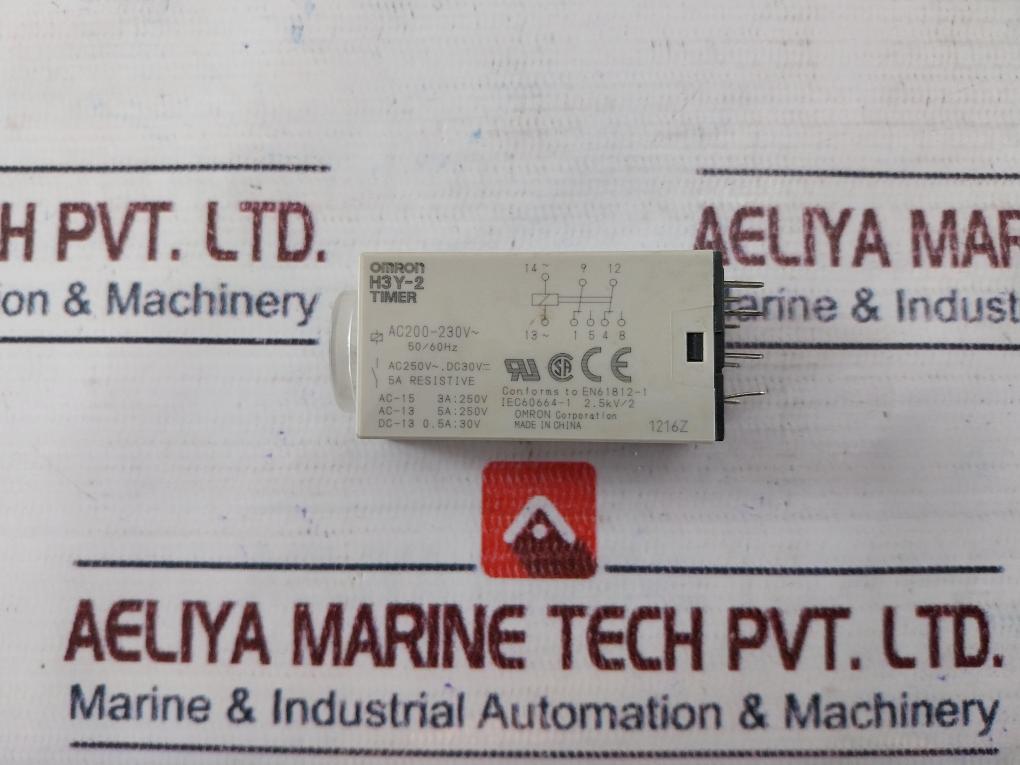 Omron H3Y-2 Timer 0-5 Sec Ac200-230V~ 50/60Hz