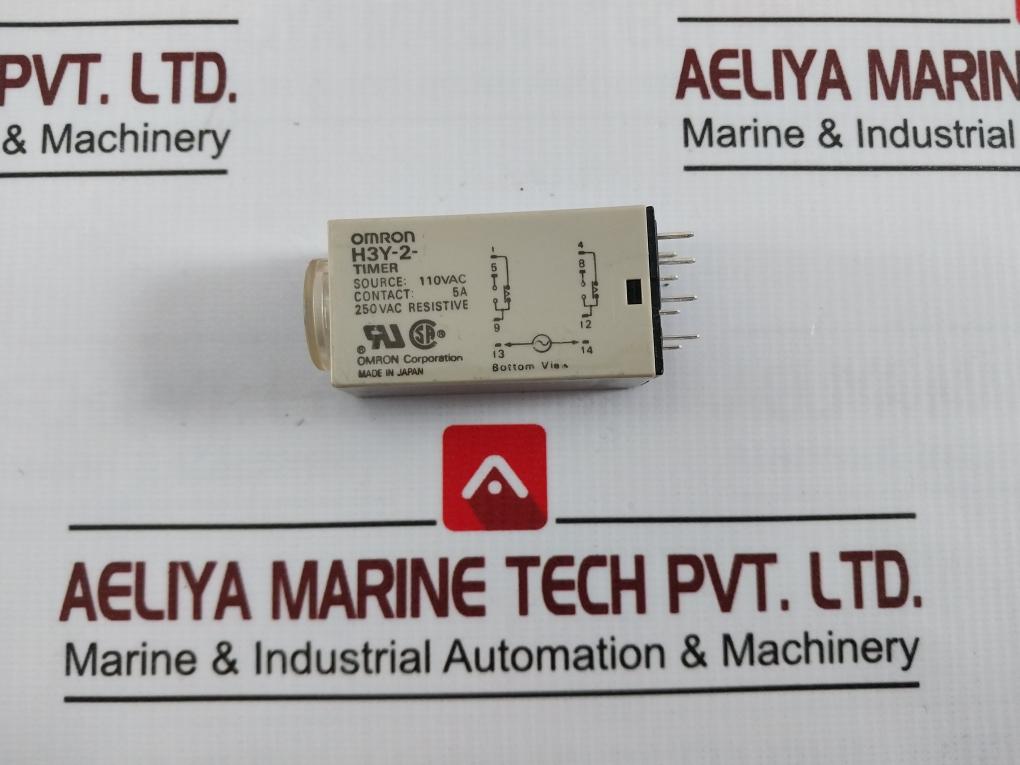 Omron H3Y-2 Timer 110Vac 5A 0-5 Min 250Vac 18Y40N