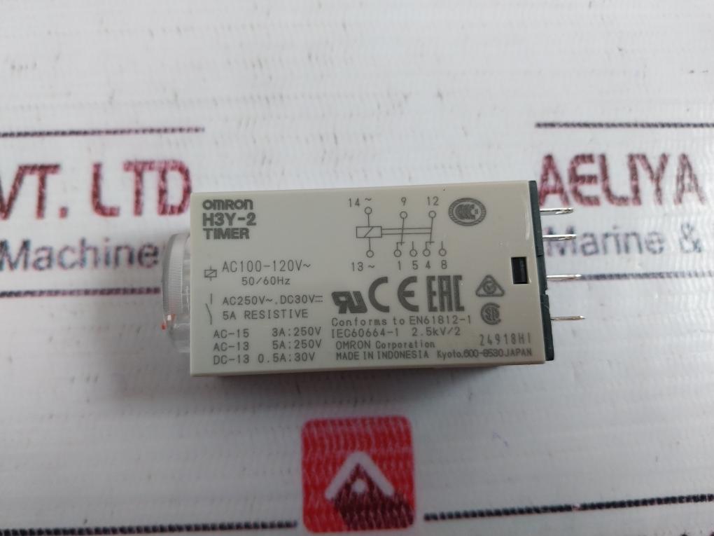 Omron H3y-2 Timer Relay With Base Gb14048.5