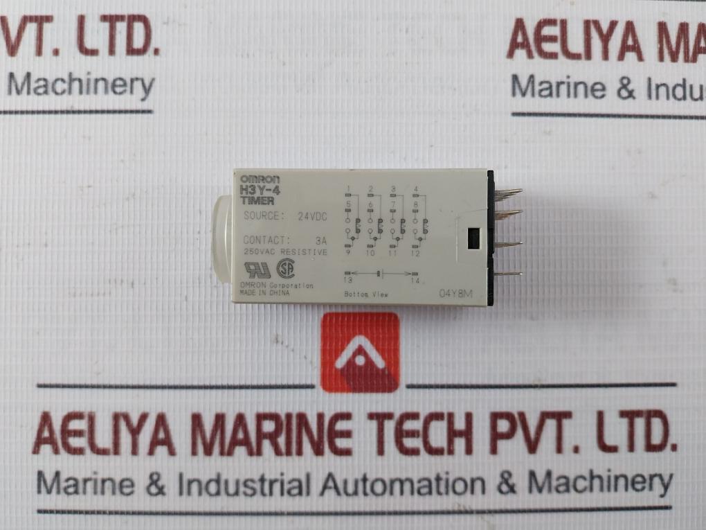 Omron H3Y-4 Timer 0-30 Sec 24Vdc 3A 250Vac 04Y8M