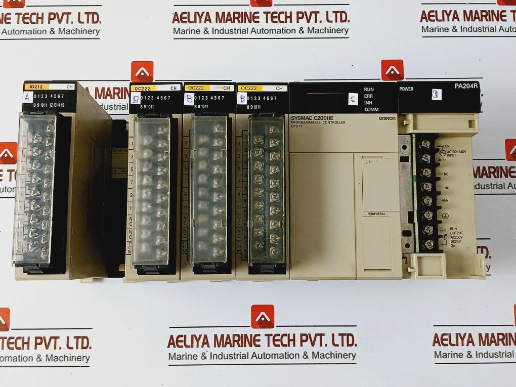 Omron Id212,0c222,c200he-cpu11,c200hw-pa204r Programmable Controller