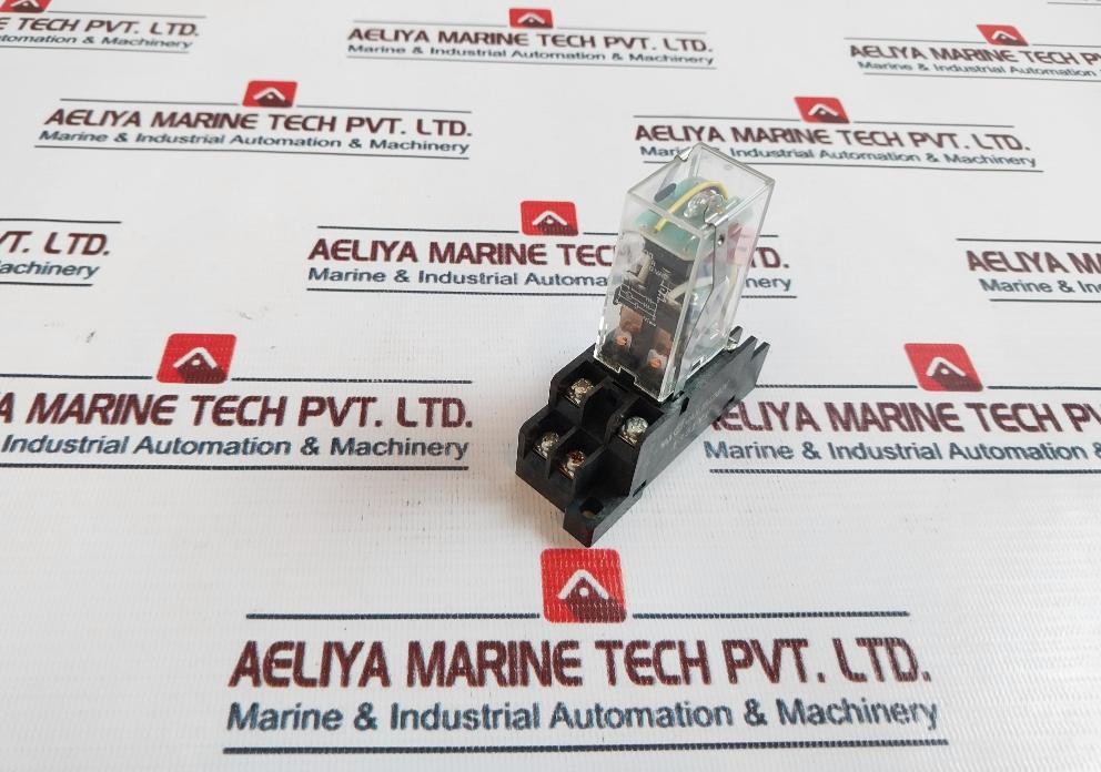 Omron Ly2N-cr Power Relay With Base 200/220 Vac