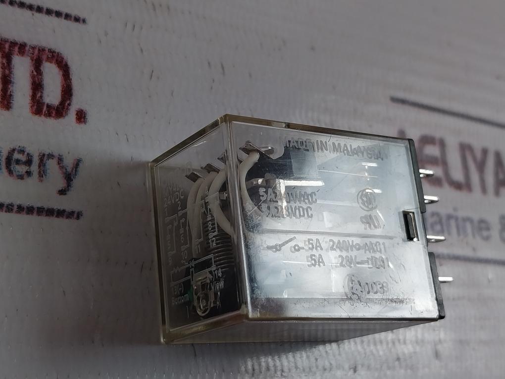 Lot of 2X Omron My414n Power Relay 5a 240vac