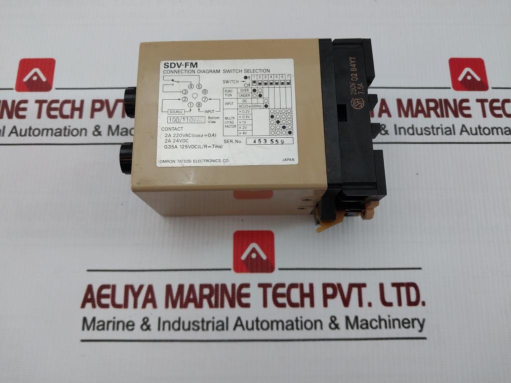 Omron Overvoltage/Undervoltage Voltage Sensor 100/110Vac Sdv-fm6