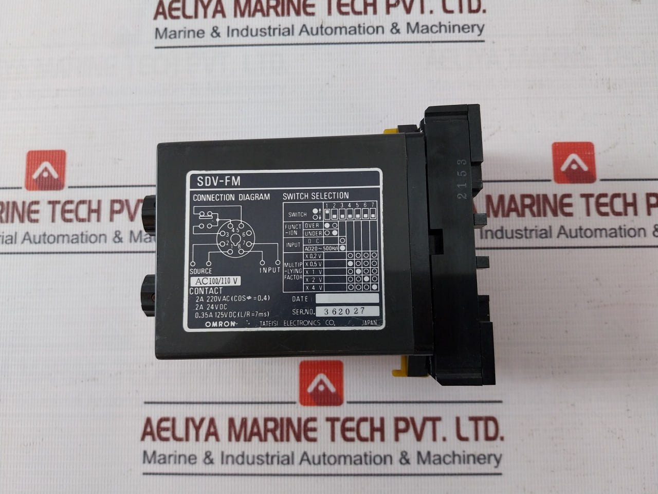 Omron Sdv-fm6 Voltage Sensor With Base Ac100/110V 8Pfa1 2A 24Vdc