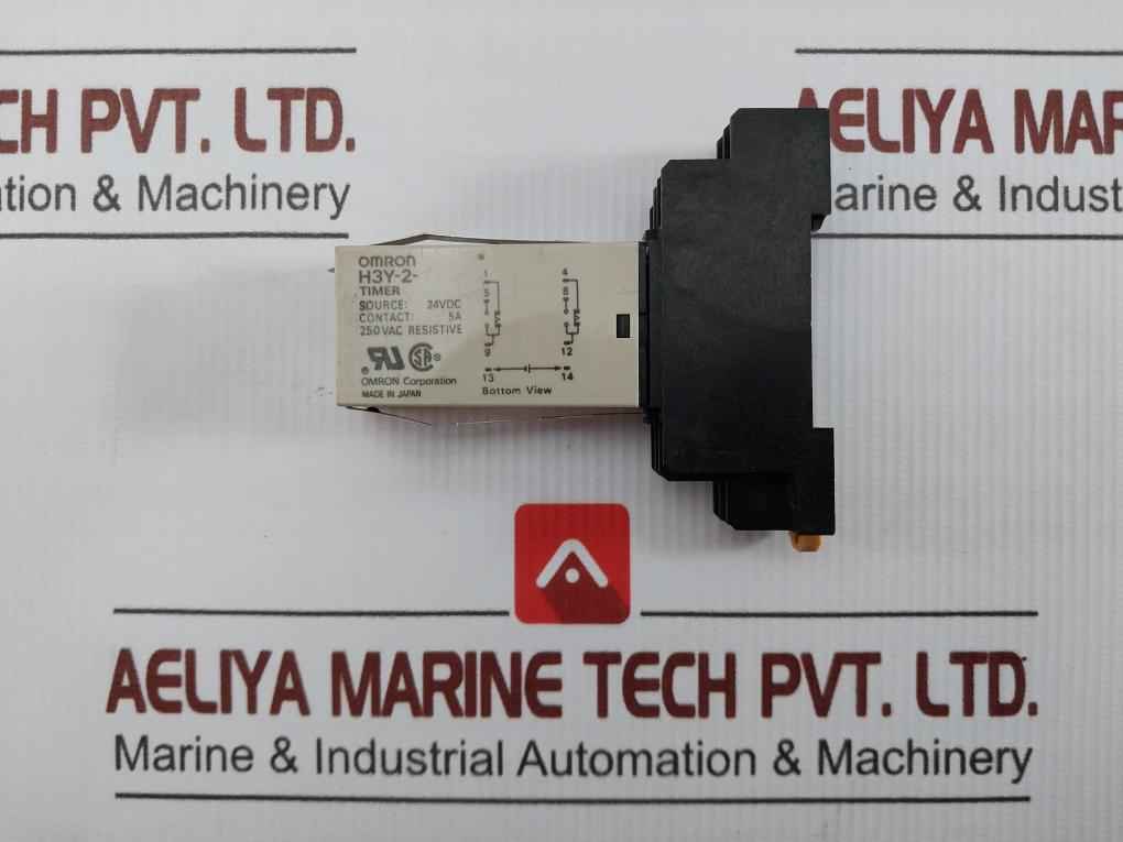 Omron Time Relay With Base Socket Rotary H3Y-2