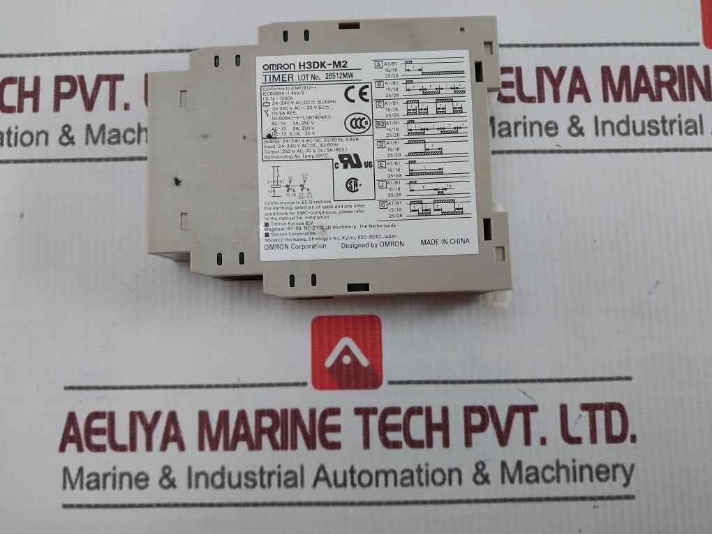 Omron H3Dk-m2 Timer 24-240V Ac/Dc,50/60Hz,6.6Va New
