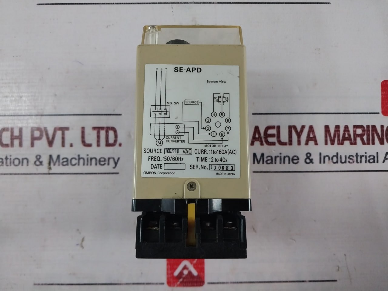 Omron Se-ap1D Motor Relay With Base 100/110 Vac