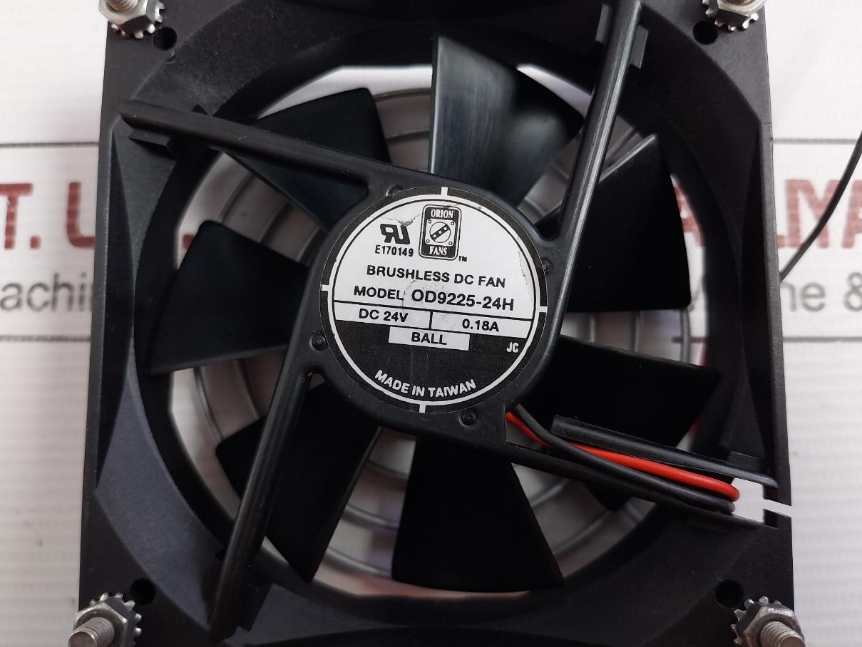 Orion Fans Brushless Dc Fan Part No: Od9225-24H, 24V 0.18A