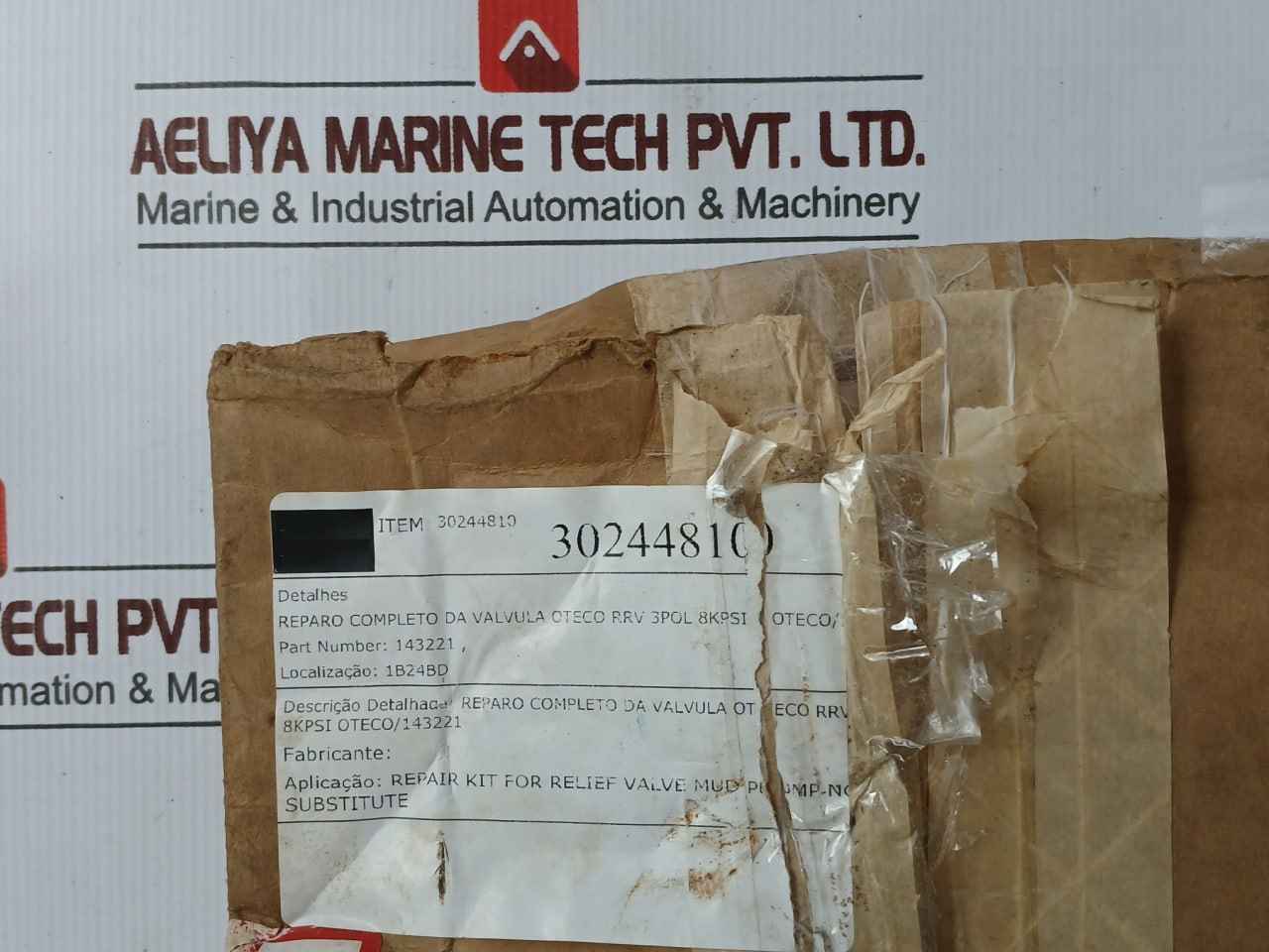 Oteco 143221 Major Repair Kit Rrv 3" 8K Complete Valve Mud 8Kpsi Ht.D00J