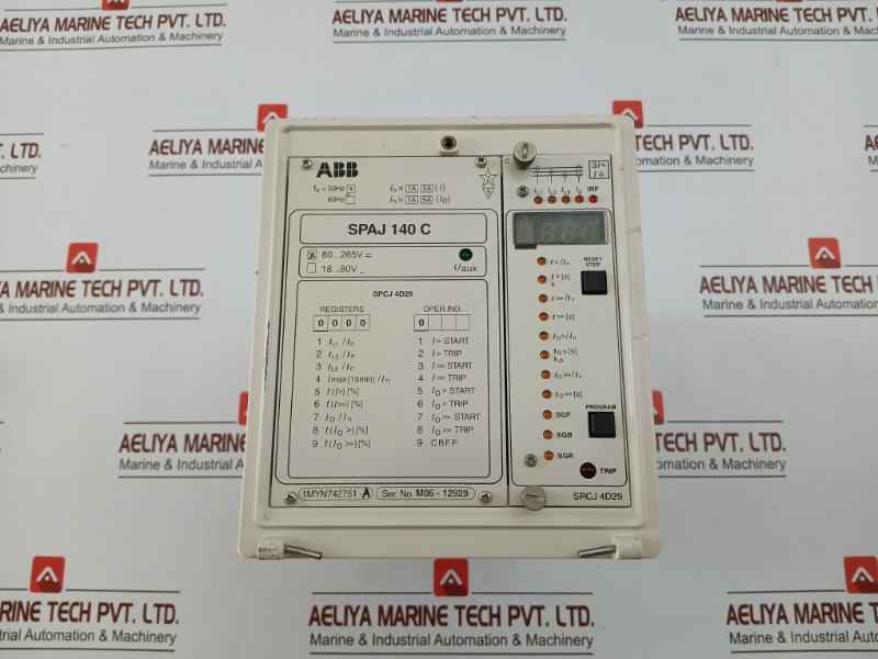 Overcurrent Earth Fault Protection Relay Spaj 140 C Abb 80-265Vac/Dc