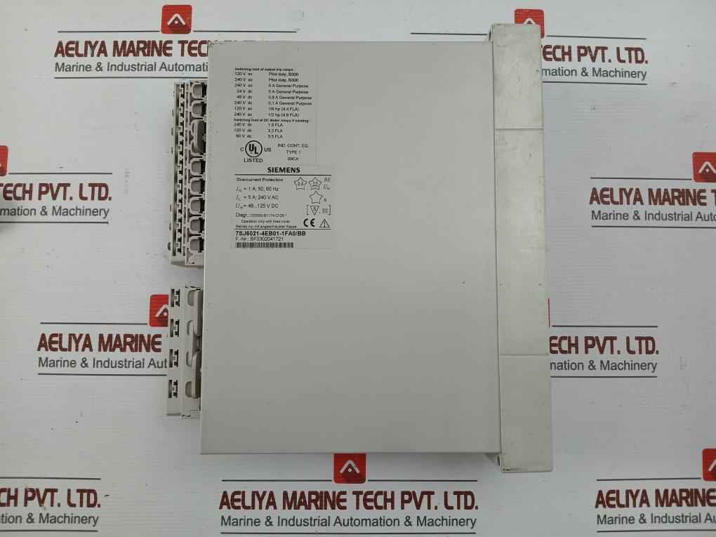 Overcurrent Protection Relay By Siemens 7Sj6021-4Eb01-1Fa0/Bb, 48-125 Vdc