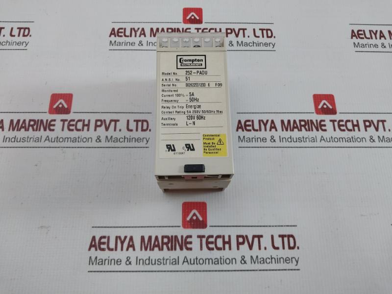 Overcurrent Relay 5A Crompton 252-paou-lsbx-c5-dg-d1-ea