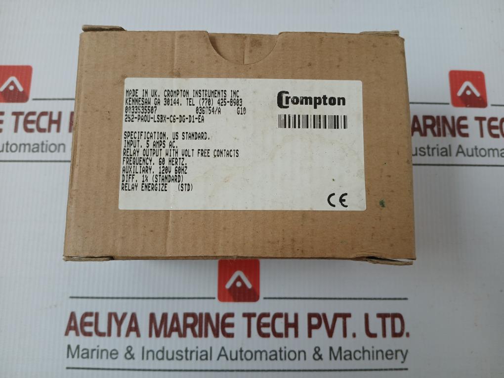 Overcurrent Relay 5A Crompton 252-paou-lsbx-c6-dg-d1-ea