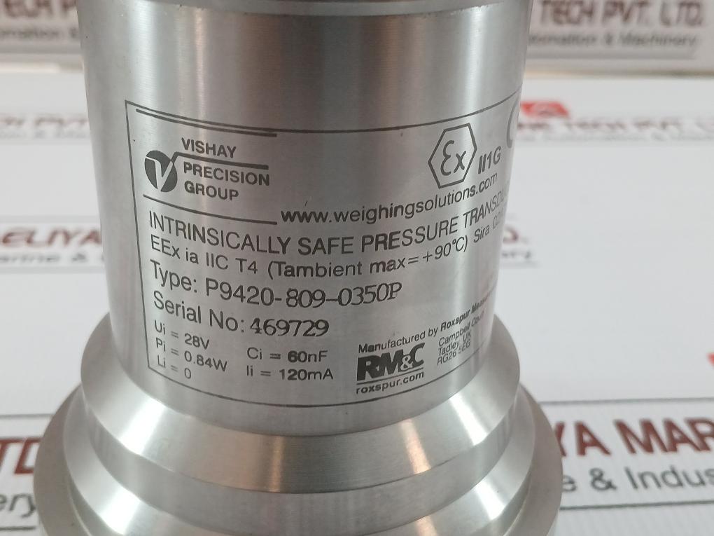 P9420-809-0350P Pressure Transmitter Tranducer Vishay Precision 0-5,000 Psi