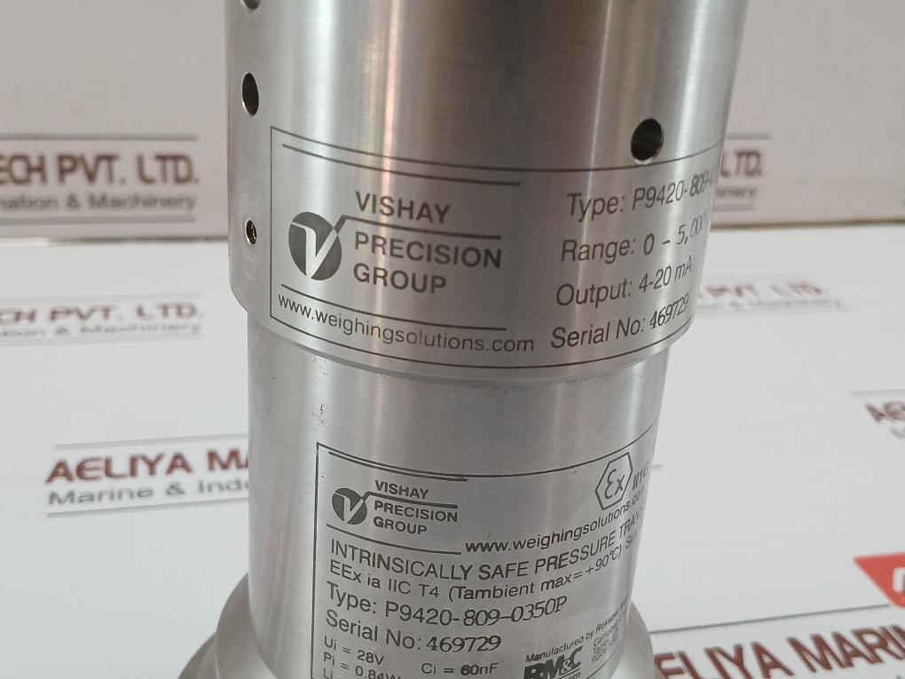 P9420-809-0350P Pressure Transmitter Tranducer Vishay Precision 0-5,000 Psi